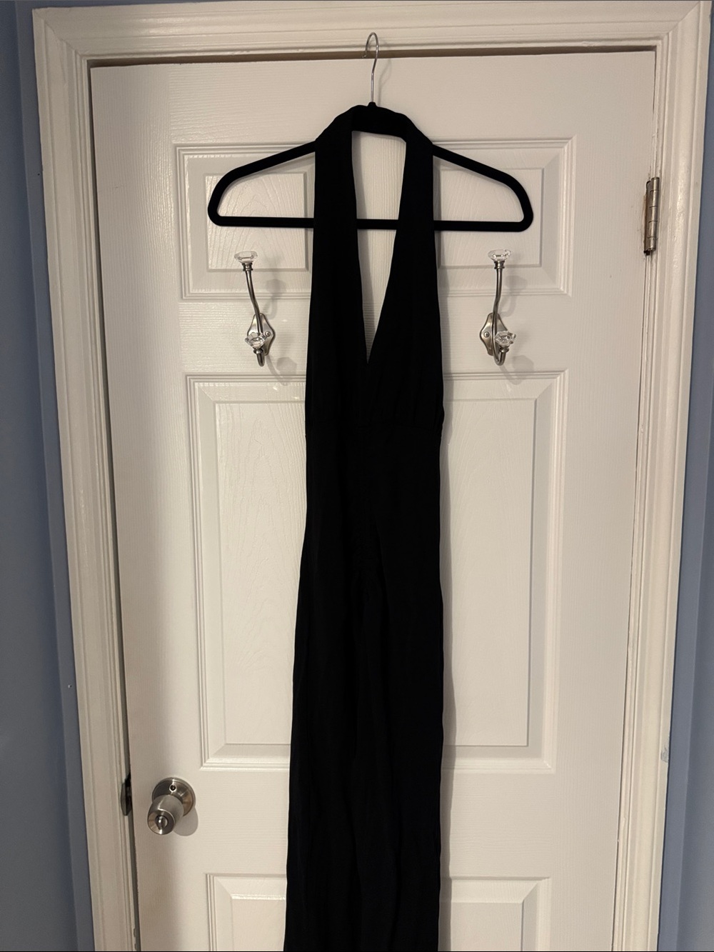 IRO Black Halter Ruched Maxi Dress with Front Slit - Picture 5 of 9